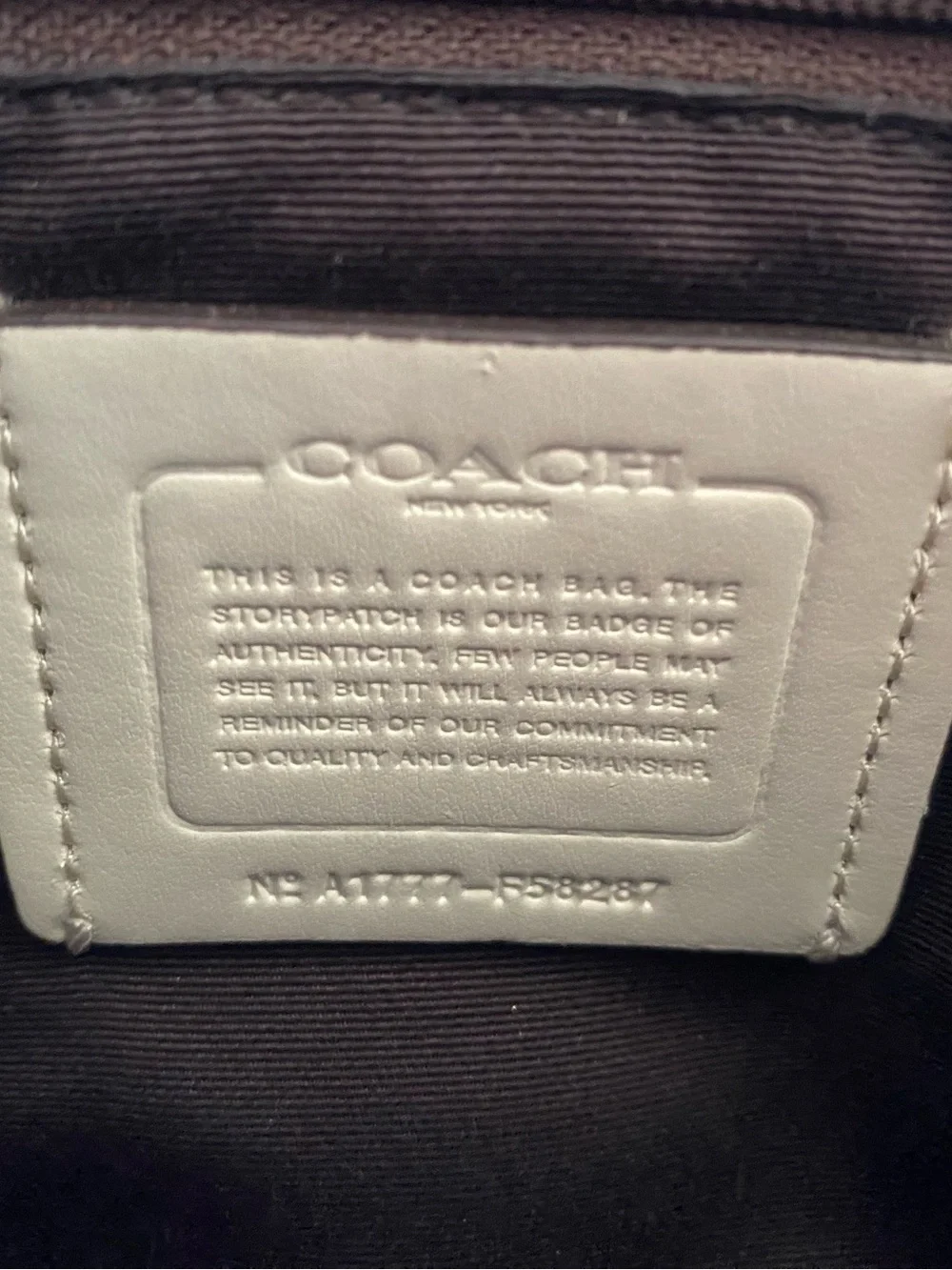 Coach Beige Signature Dome Satchel with Chalk Trim & matching wallet